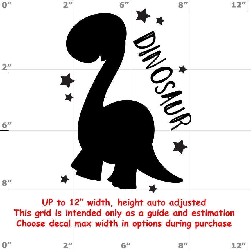 Dinosaur - Fun Decals various sizes and colors - colours Dinosaur - Fun Decals various sizes and colors - colours