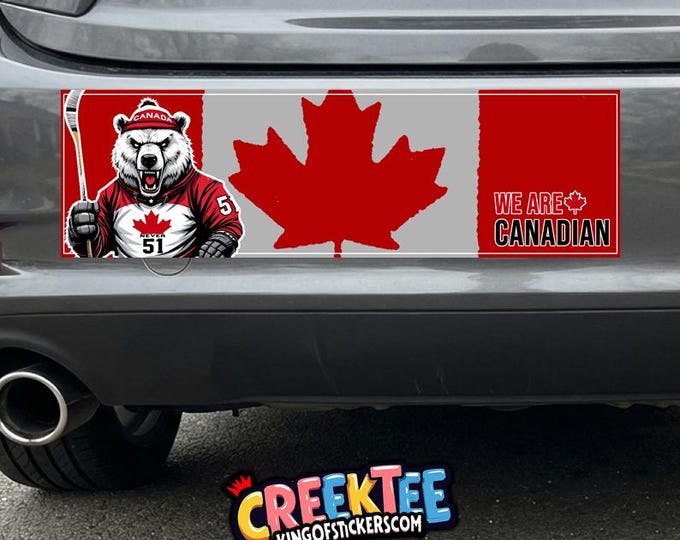 CANADA, Never 51 Vinyl Sticker, Window Cling or Magnet in UV Laminate Coating Choose 10" for Standard Size