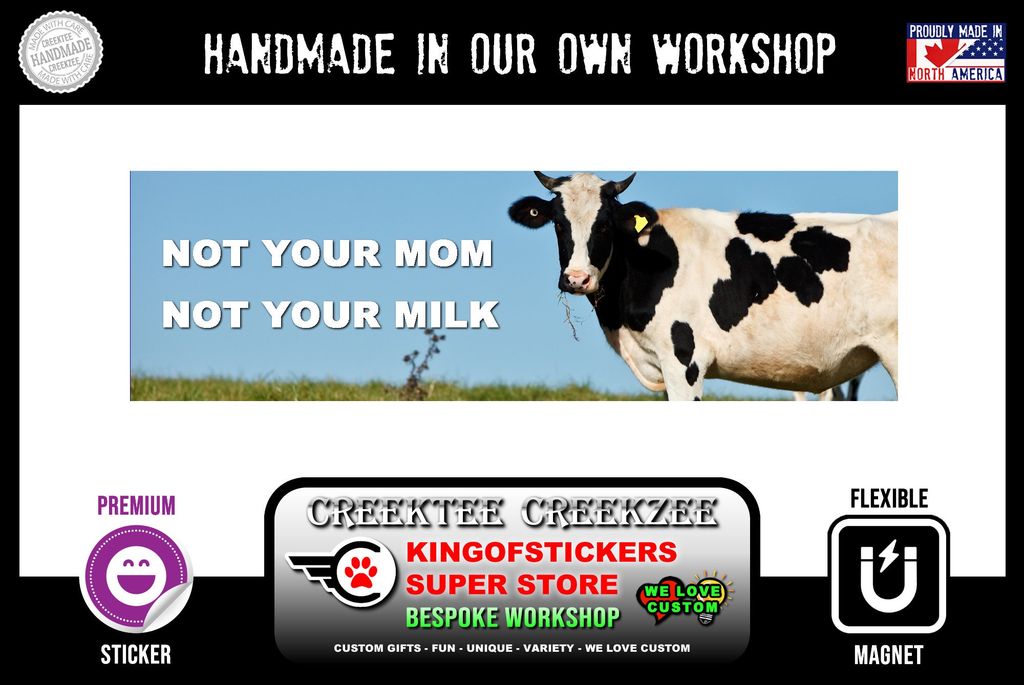 Not Your Mom Not Your Milk Cow Funny Bumper Sticker or - Etsy Not Your Mom Not Your Milk Cow Funny Bumper Sticker or - Etsy