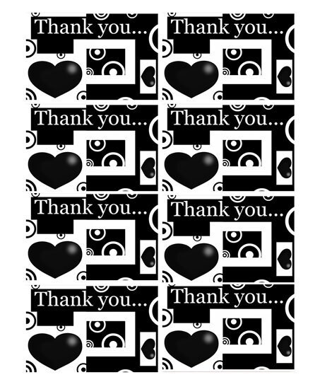 8 Fun 3 inch x 2 inch Stickers -Thank You Stickers 8 Fun 3 inch x 2 inch Stickers -Thank You Stickers