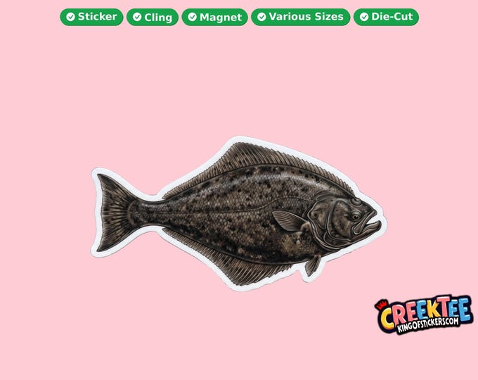Fish Vinyl Sticker, Window Cling or Magnet in UV Laminate Coating