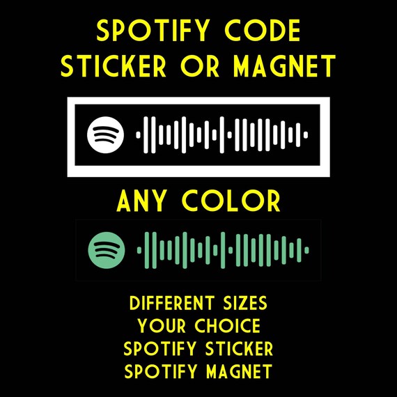 Spotify Code Bumper Sticker or 4x1.5 Etsy