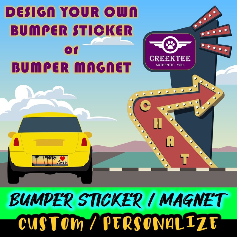 Design Your Own Bumper Sticker or Bumper 10 Inch by 3 Etsy UK