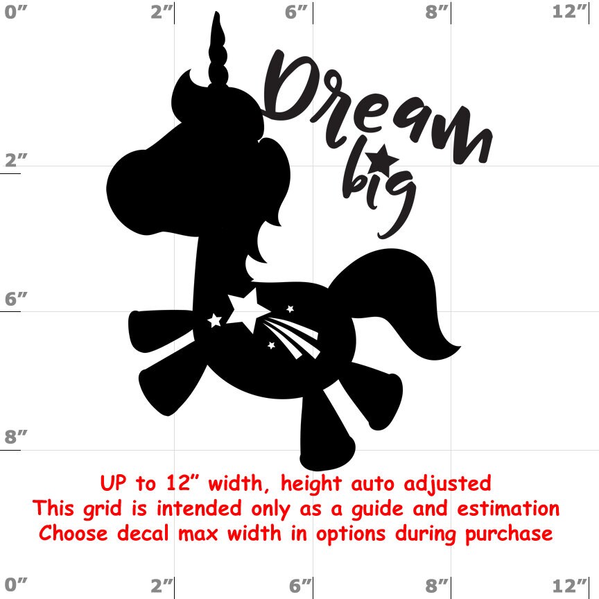 Dream Big - Fun Decals various sizes and colors - colours Dream Big - Fun Decals various sizes and colors - colours