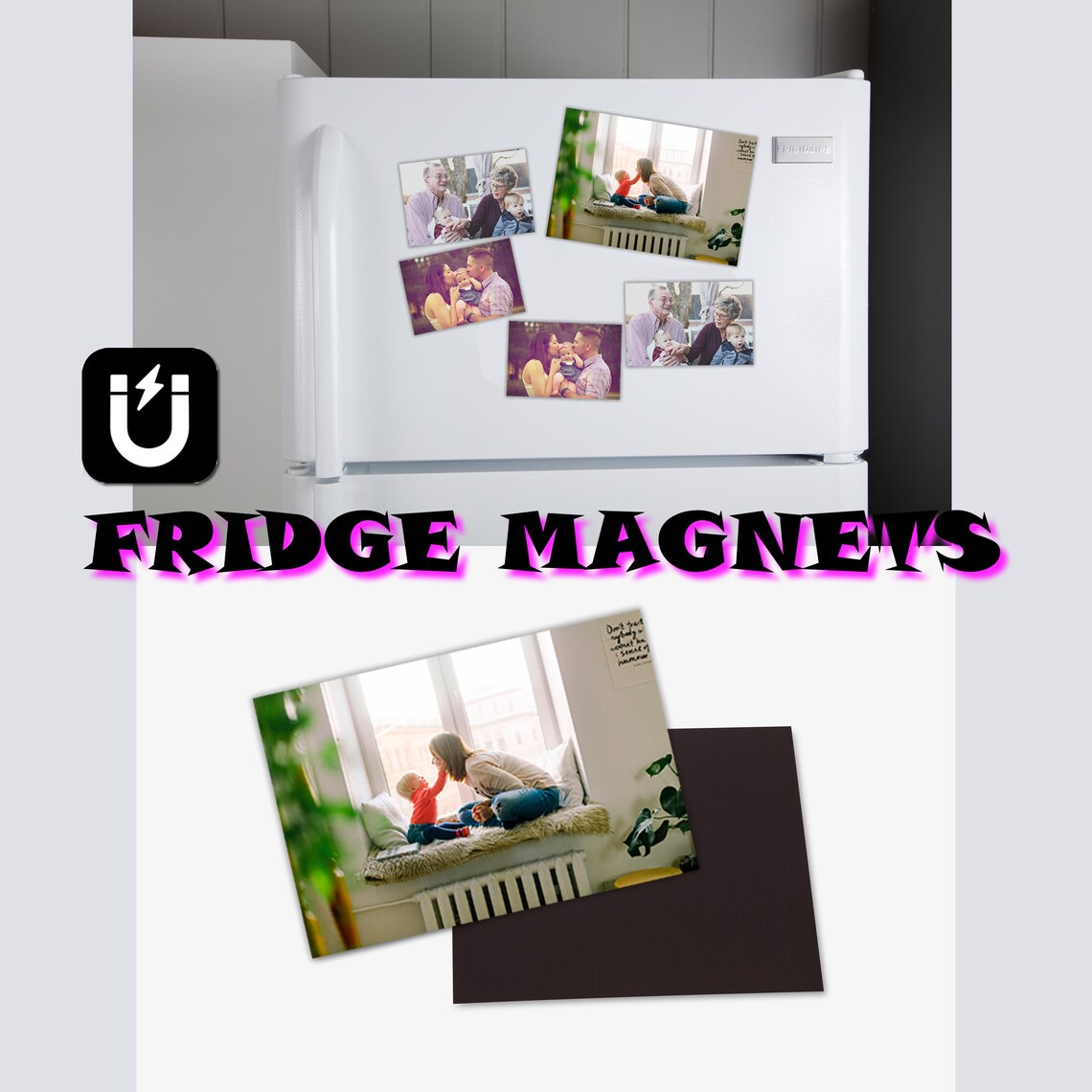 Fotomagnet großer 10 Zoll breiter von 7 Zoll hoher Fotodruck | Etsy