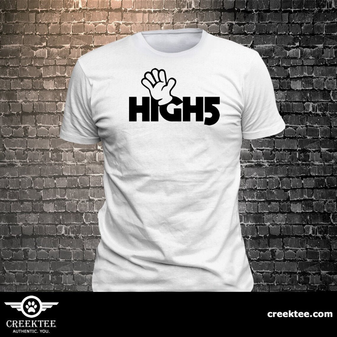 Vinyl Print High Five Tshirt Tshirt funny tees Unisex Cool Etsy