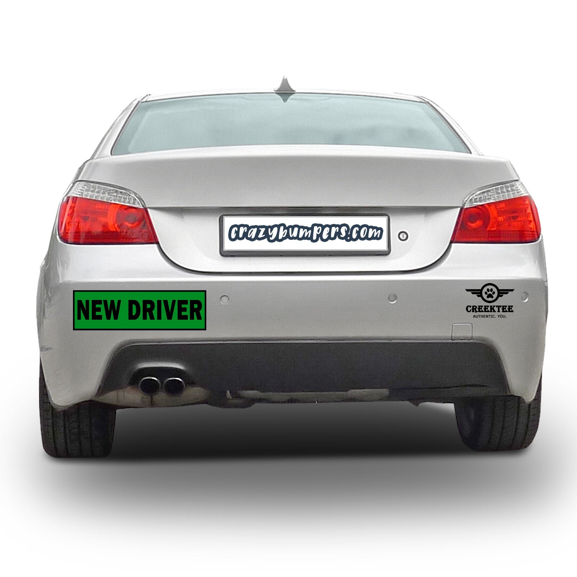 NEW DRIVER GREEN 10 x 3 Bumper Sticker or Magnetic Bumper Sticker Available NEW DRIVER GREEN 10 x 3 Bumper Sticker or Magnetic Bumper Sticker Available