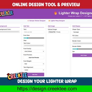 Custom 3x Lighter Sticker Wraps, your photo, text, or images, quantity bundles available, with laminate coating. 3x, 6x, 9x, 18x, 36 plus image 8