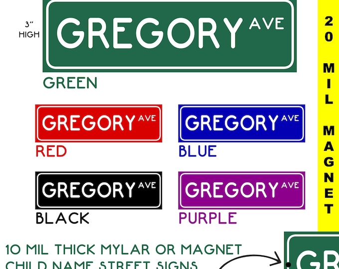 2x Custom Mylar Street Sign Vinyl With Laminate Customizable, Colors or Text, With Or Without Grommet Holes, Various widths. or 2x MAGNETS