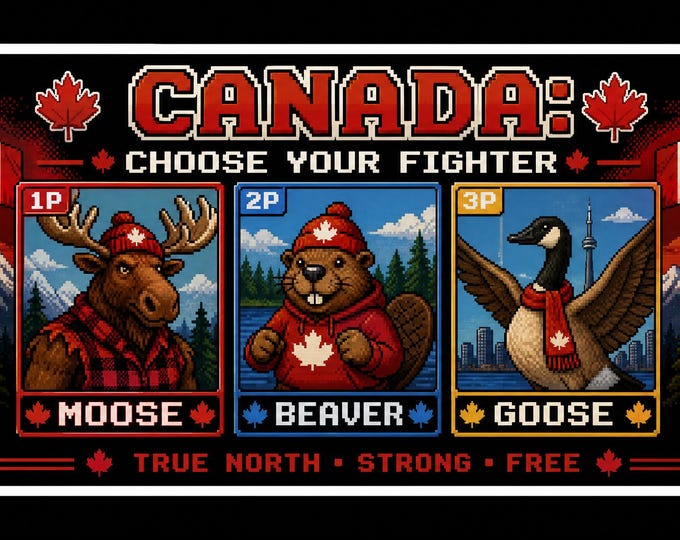 Canada Choose Your Fighter Bumper Sticker, Magnet, Vinyl Sticker or Window Cling, UV Laminate Coating