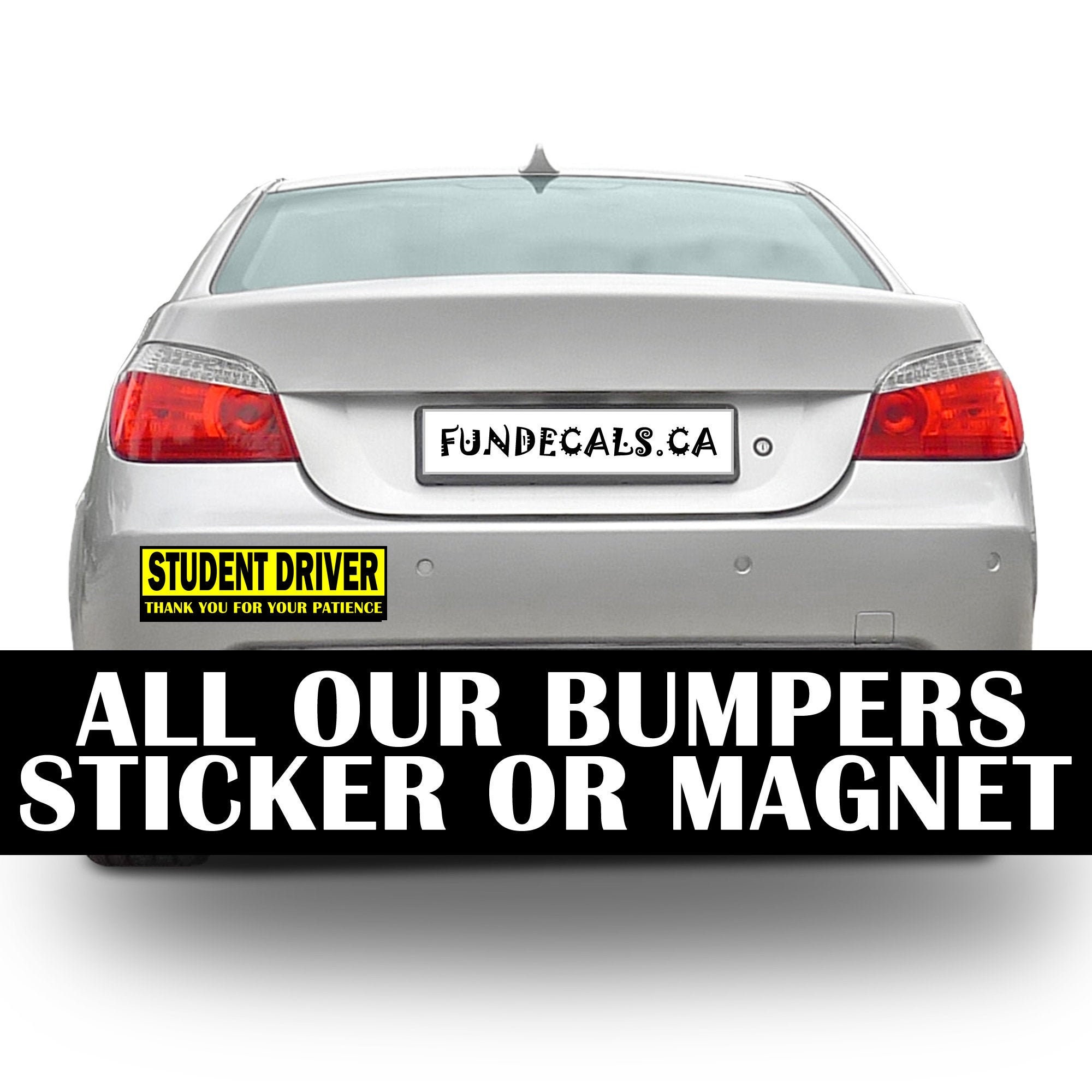 2X Student Driver Thank You For Your Patience 10 x 3 Bumper Sticker - Custom changes and orders welcomed! 2X Student Driver Thank You For Your Patience 10 x 3 Bumper Sticker - Custom changes and orders welcomed!