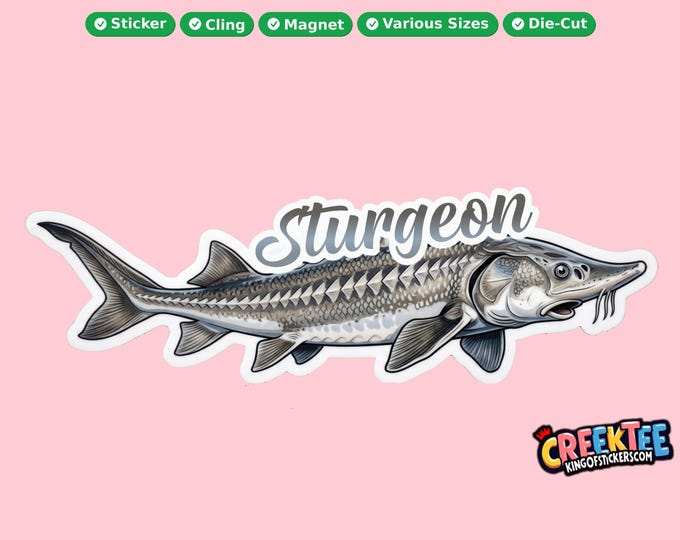 Fish Vinyl Sticker, Window Cling or Magnet in UV Laminate Coating