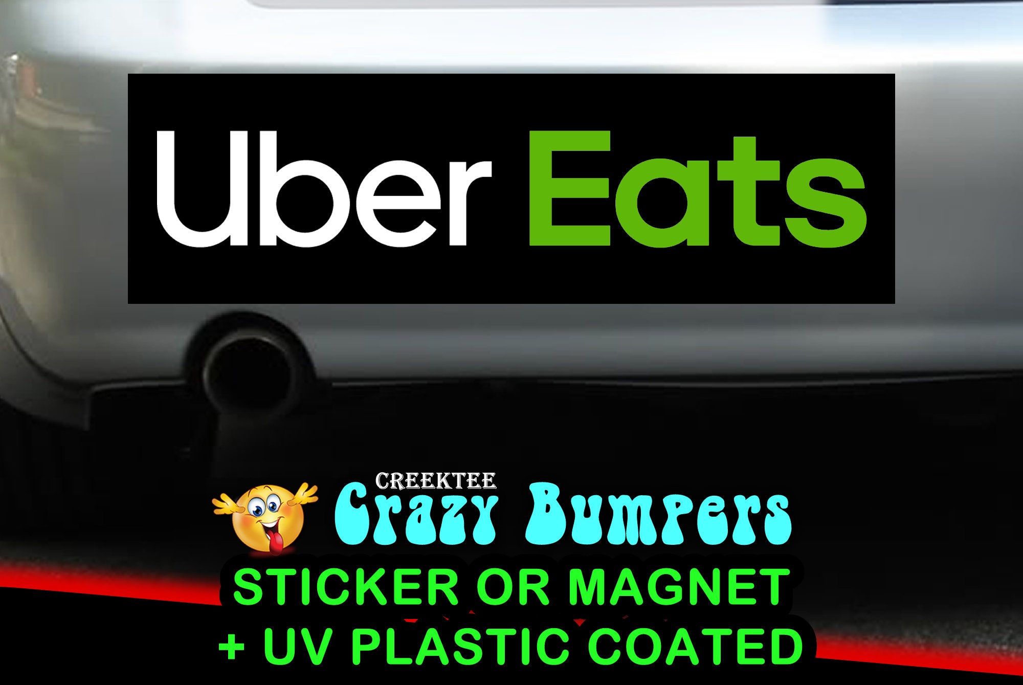 1X to 4X Uber Eats Sets of New Logo Large 10 x 3 Bumper or Door Magnet 1X to 4X Uber Eats Sets of New Logo Large 10 x 3 Bumper or Door Magnet