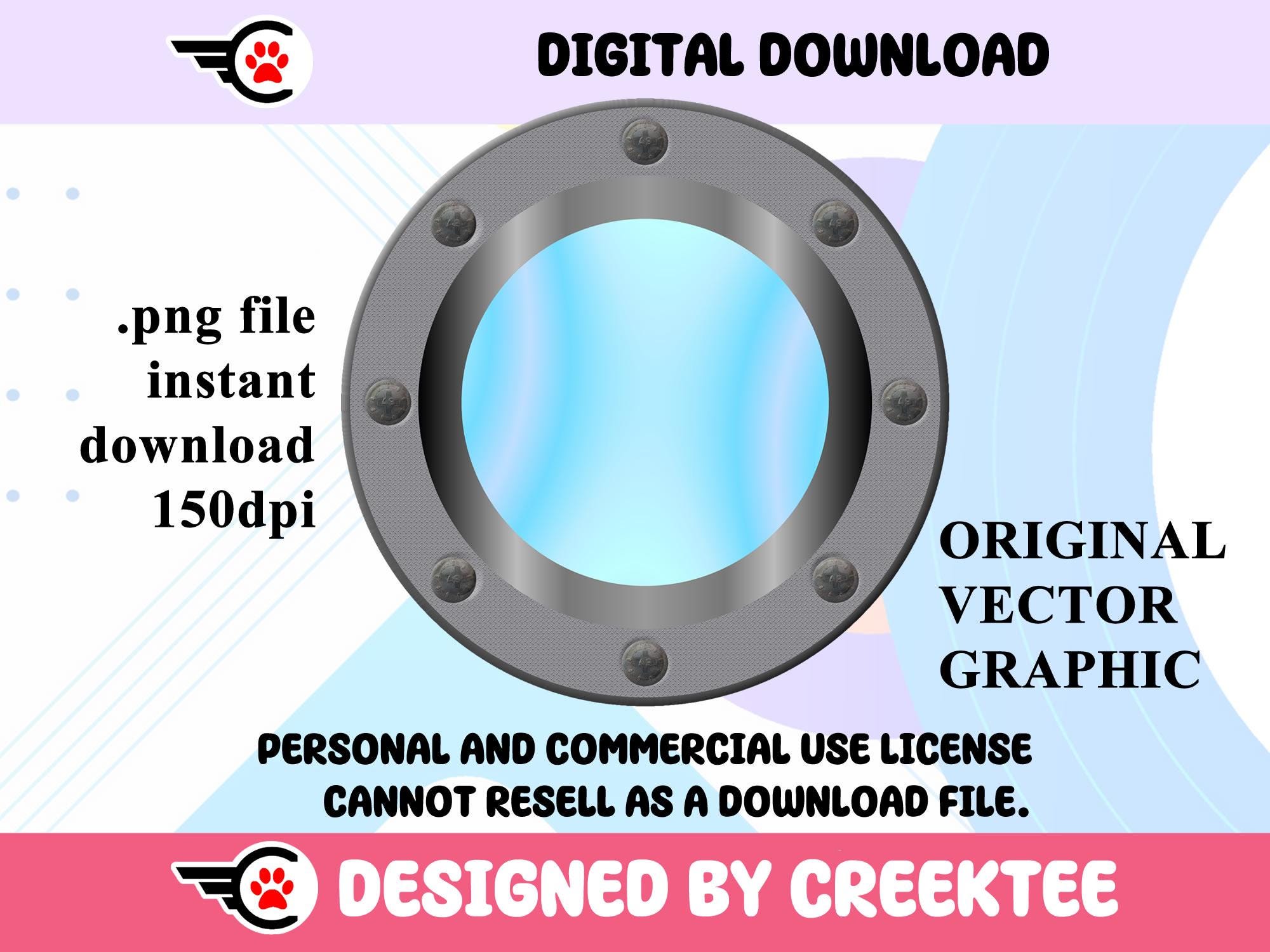 Ship Window, Port Hole Vector Graphic .png File Download. 150dpi. Personal and Commercial Use Granted. Designed and Created by CREEKTEE.