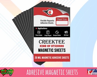 Self Adhesive Magnetic Sheets - 20 mil magnet in variety of quantity packs available from 1 to 10