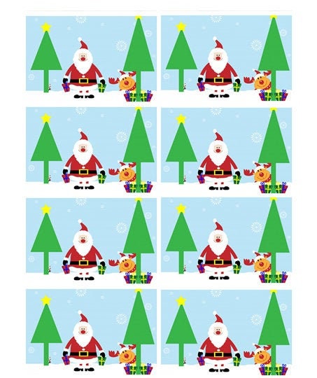 8 Fun 3 inch x 2 inch Stickers - Christmas gifts, Christmas Cards and envelopes 8 Fun 3 inch x 2 inch Stickers - Christmas gifts, Christmas Cards and envelopes