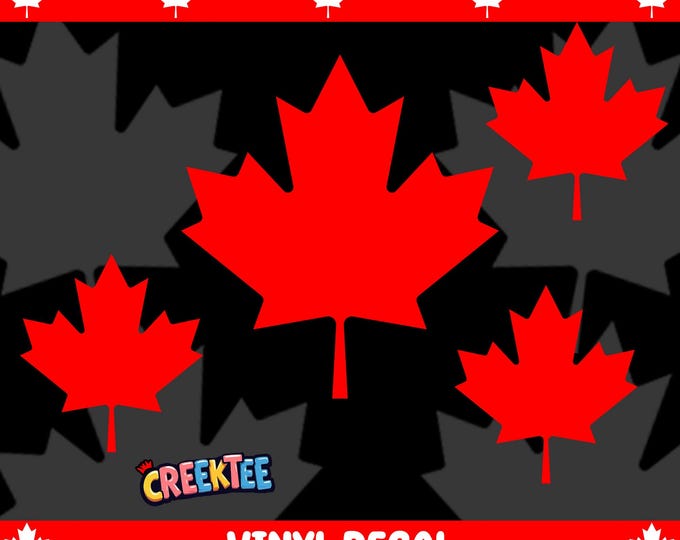 4X Maple Leaf vinyl decal Canada maple leaf vinyl window decal Canada truck car vinyl decal sticker in various colors