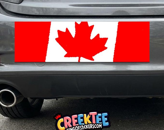 Canada Bumper Sticker, Magnet, Vinyl Sticker, Window Cling or Magnet in UV Laminate Coating