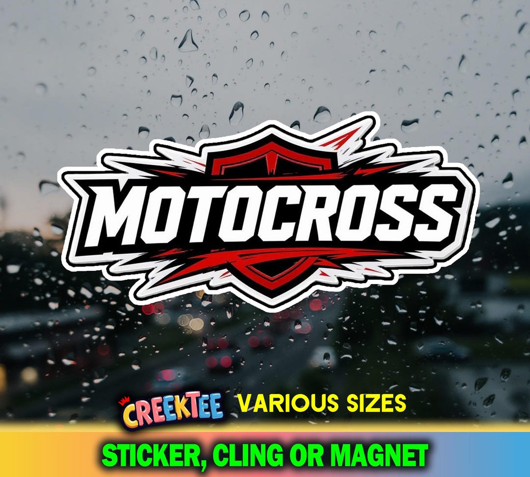 Motocross Bumper Sticker, Magnet, Vinyl Sticker, Window Cling, UV ...
