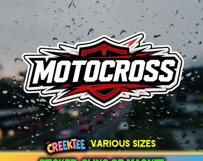 Motocross Bumper Sticker, Magnet, Vinyl Sticker, Window Cling, UV Laminate, laptop, water bottle