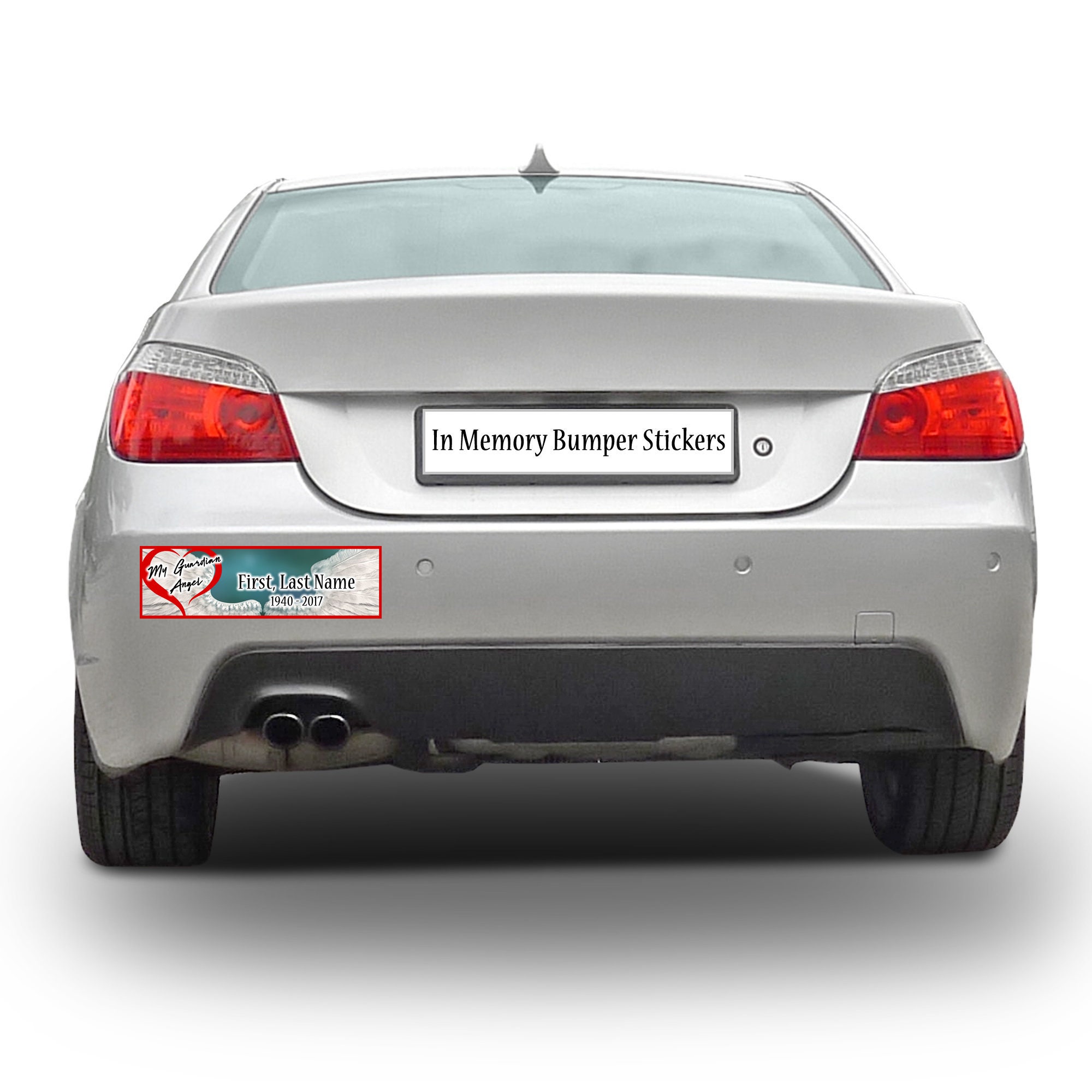My Guardian Angel, In Memory, memorial custom bumper sticker 10 x 3 or Magnetic Bumper Sticker Available My Guardian Angel, In Memory, memorial custom bumper sticker 10 x 3 or Magnetic Bumper Sticker Available