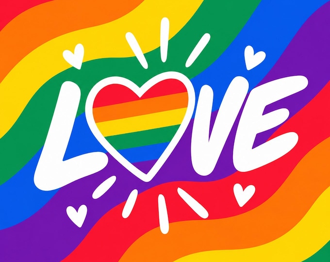 Pride Square Bumper Sticker, Magnet, Vinyl Sticker or Window Cling, UV Laminate Coating, laptop, water bottle