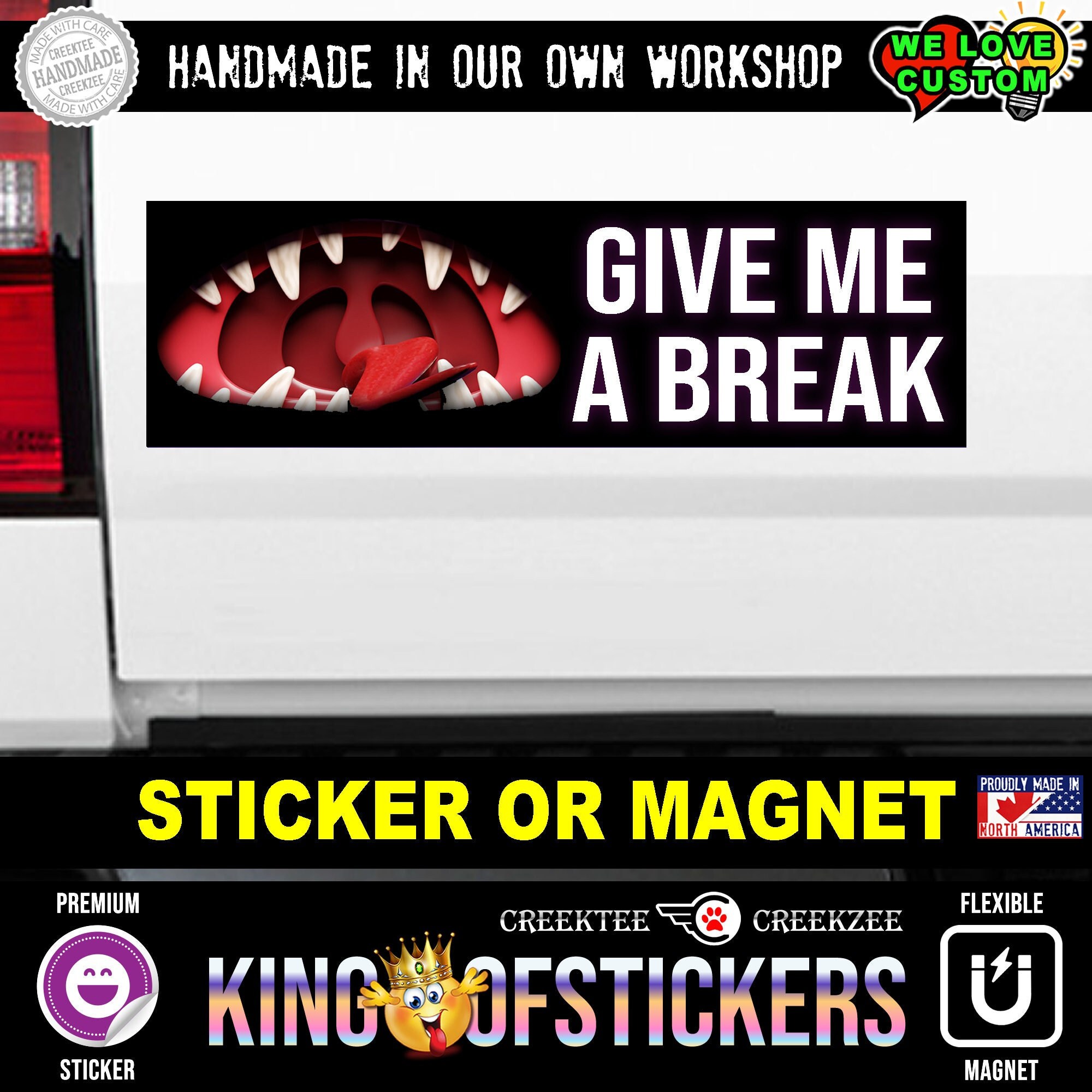 Get Off My Ass Bumper Sticker or Magnet sizes 4