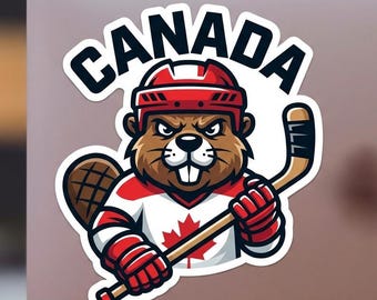 Canada Angry Beaver Bumper Sticker, Magnet, Vinyl Sticker, Window Cling, UV Laminate, laptop, water bottle