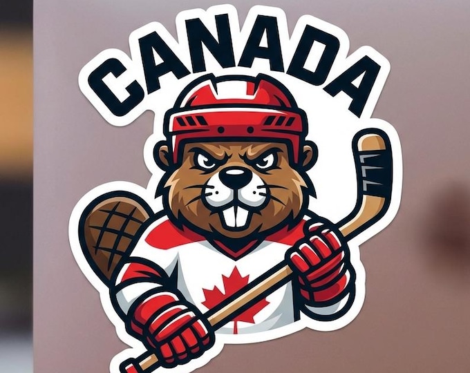 Canada Angry Beaver Bumper Sticker, Magnet, Vinyl Sticker, Window Cling, UV Laminate, laptop, water bottle