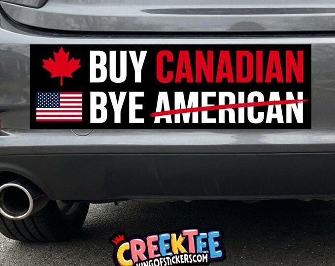 Buy Canadian, Canada USA Bumper Sticker, Magnet, Vinyl Sticker, Window Cling or Magnet in UV Laminate Coating