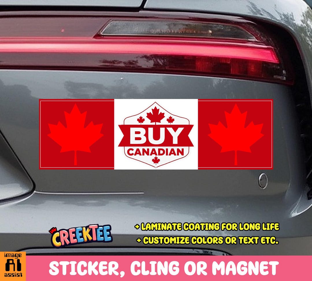 Buy Canadian, Canada USA Bumper Sticker, Magnet, Vinyl Sticker, Window ...
