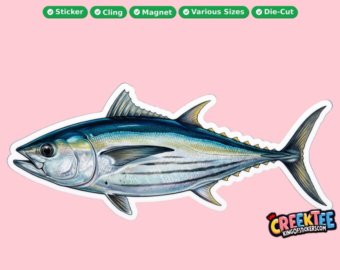 Fish Vinyl Sticker, Window Cling or Magnet in UV Laminate Coating