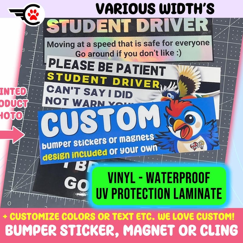 Custom Magnetic Bumper Stickers - Etsy