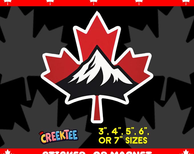 Canada Bumper Sticker, Magnet, Vinyl Sticker or Window Cling, UV Laminate Coating, laptop, water bottle