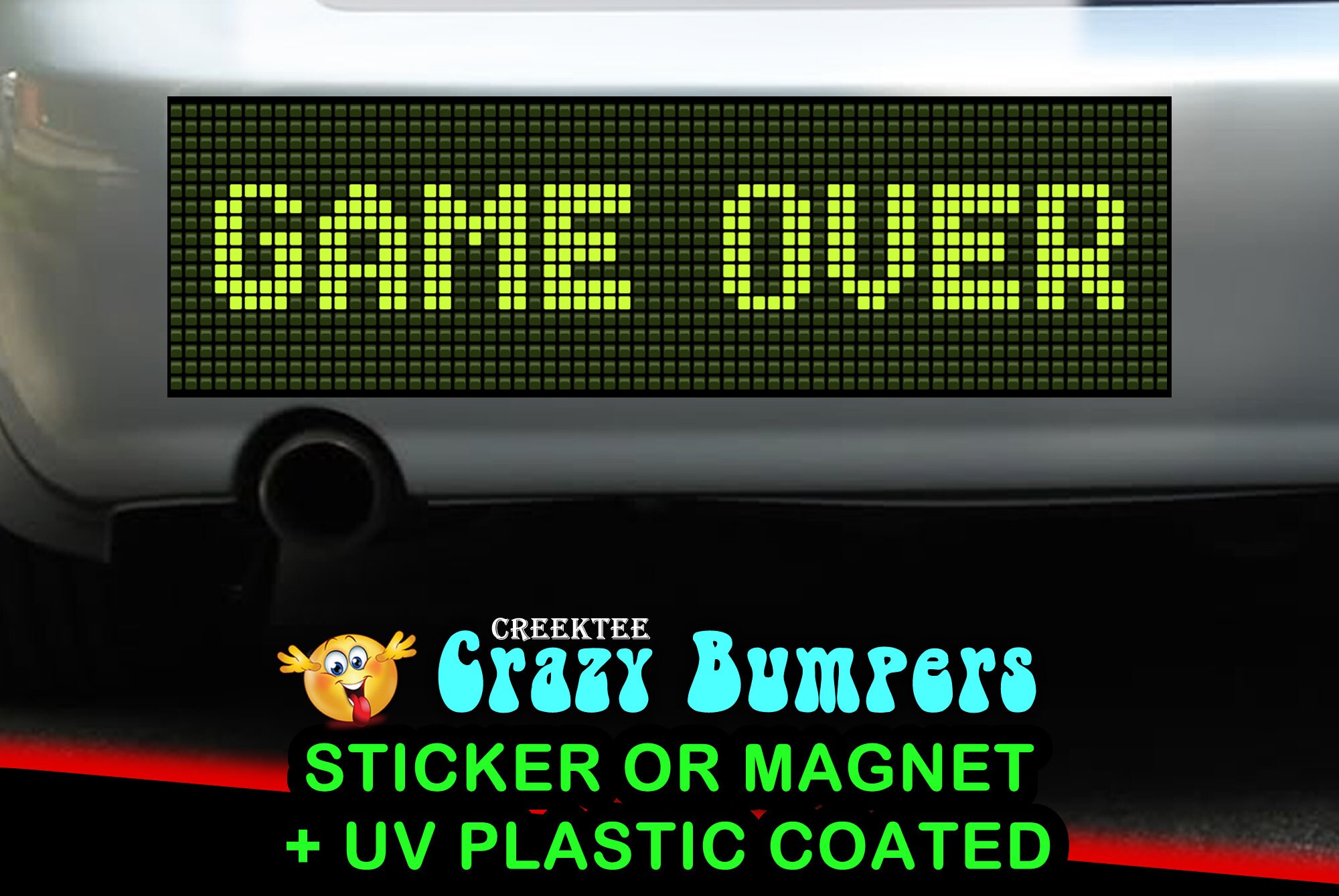 Game Over bumper sticker or magnet, 9 x 2.7 or 10 x 3 Sticker Magnet or bumper sticker or bumper magnet