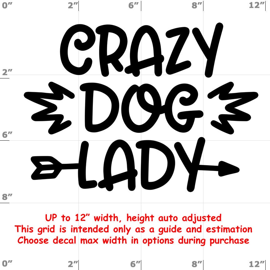 crazy dog lady Dog vinyl decal - Dog Decal crazy dog lady Dog vinyl decal - Dog Decal