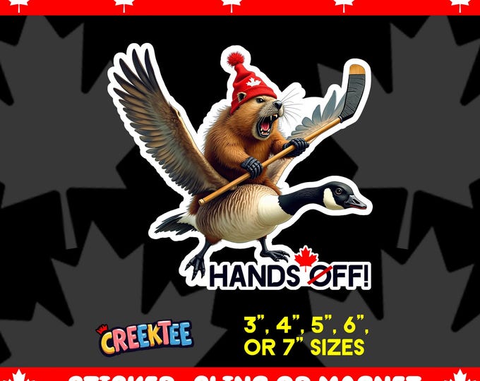 Hands Off! Bumper Sticker, Magnet, Vinyl Sticker or Window Cling, UV Laminate, laptop, bottle