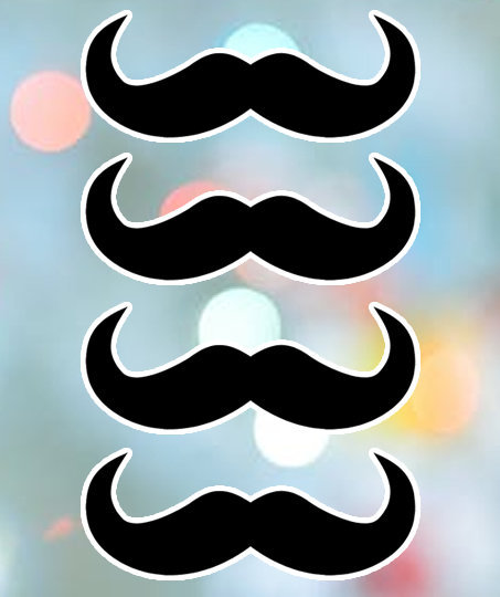 4 Fun Mustache 5 inch x 2 inch Stickers 4 Fun Mustache 5 inch x 2 inch Stickers