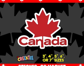 Canada Bumper Sticker, Magnet, Vinyl Sticker or Window Cling, UV Laminate Coating, laptop, water bottle