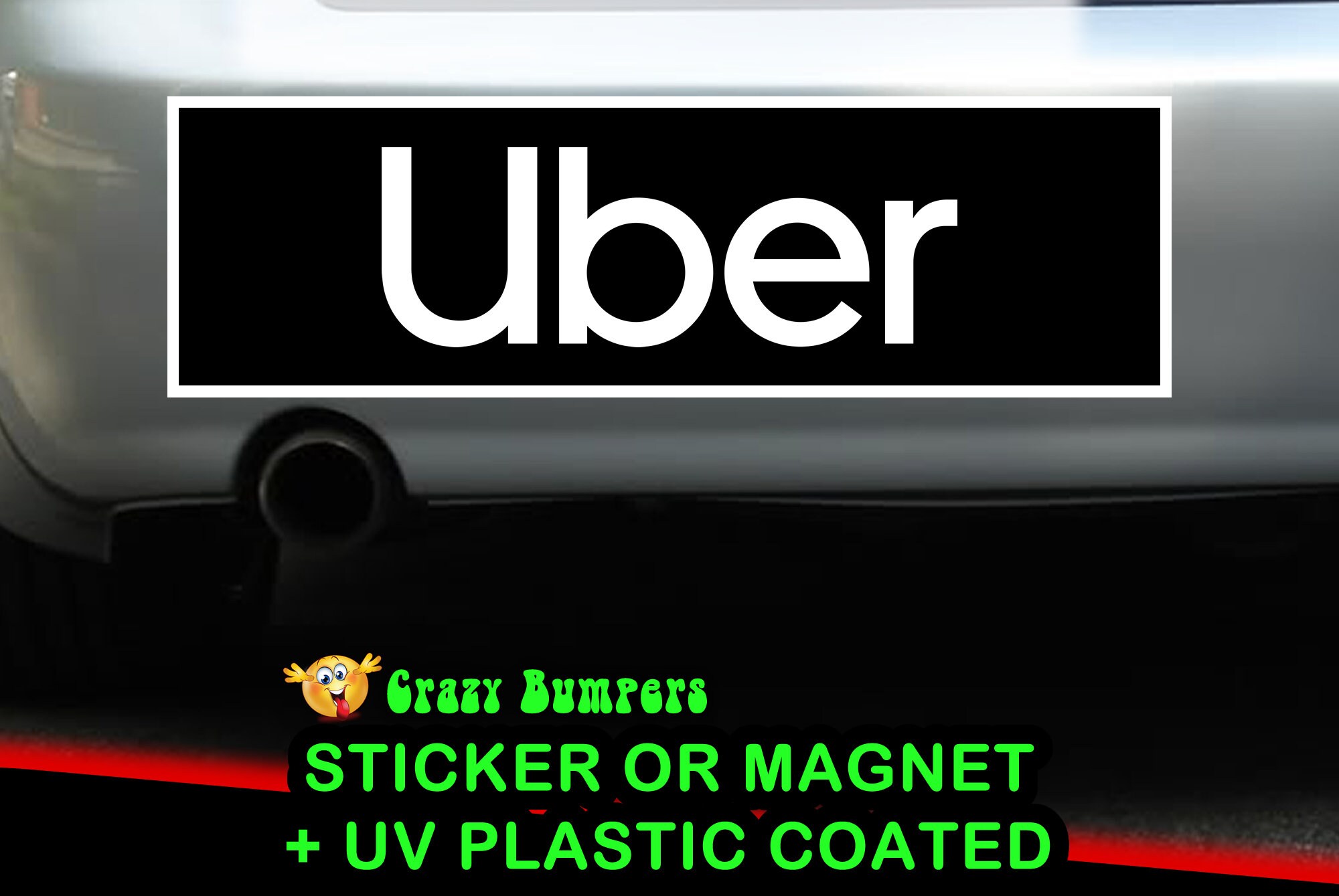 1X to 4X Uber Sets of New Logo Large 10 x 3 Bumper or Door Magnet 1X to 4X Uber Sets of New Logo Large 10 x 3 Bumper or Door Magnet