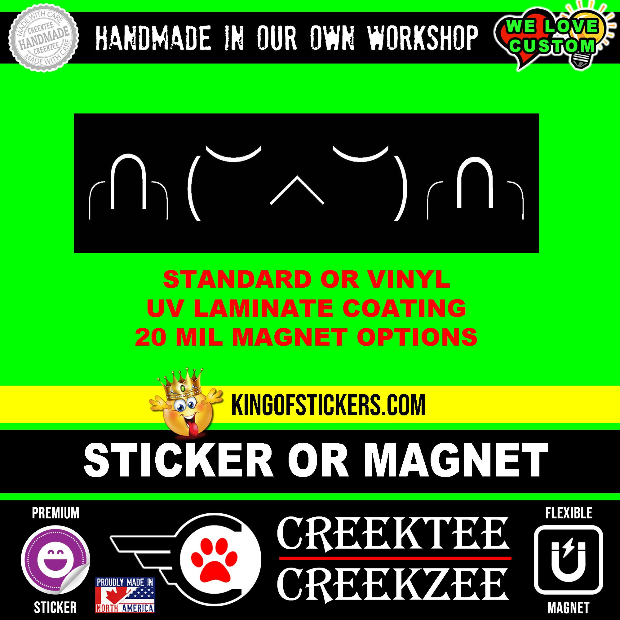 Crude line art funny Bumper Sticker or Magnet 4