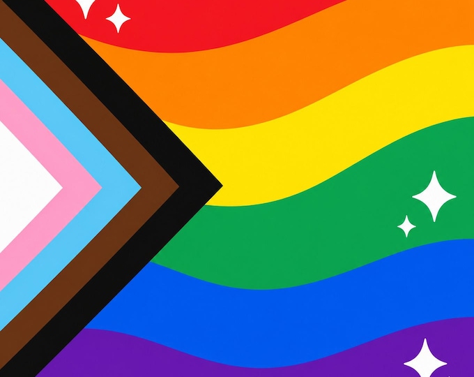 Pride Square Bumper Sticker, Magnet, Vinyl Sticker or Window Cling, UV Laminate Coating, laptop, water bottle