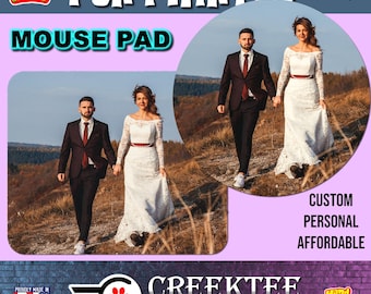 Custom Mouse Pad Round or Rectangle, Your text or Family Photo, Loved Pet, or Funny Creation