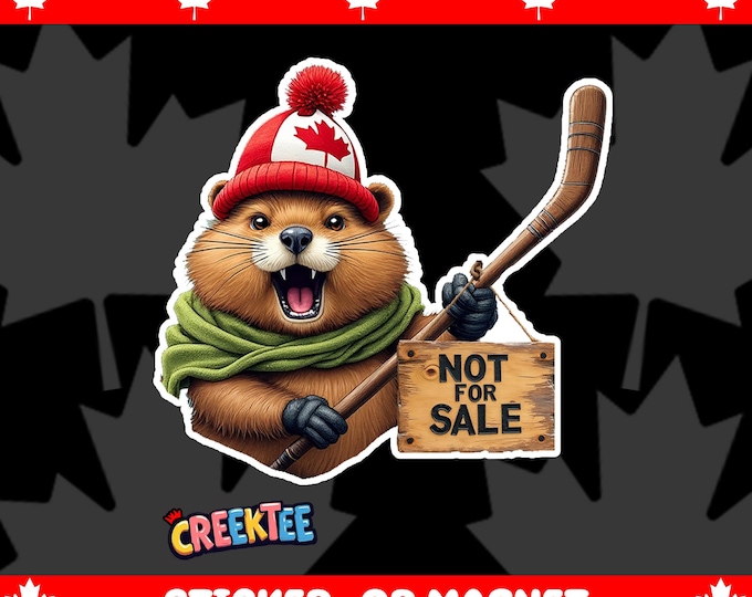 Canada Not For Sale Bumper Sticker, Magnet, Vinyl Sticker or Window Cling, UV Laminate Coating, laptop, water bottle