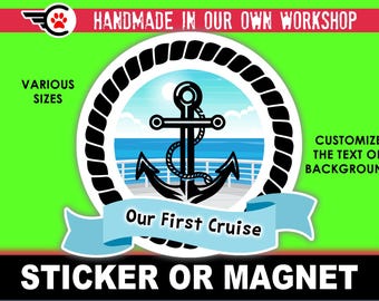 Cruise Ship Door Magnet - Cruise Ship Door Fridge Laptop various sizes premium large magnet UV laminate coating