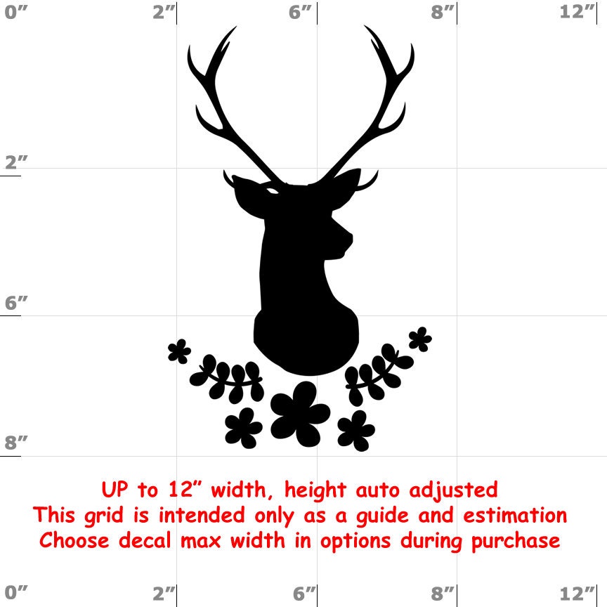 Antlers - Fun Decals various sizes and colors - colours Antlers - Fun Decals various sizes and colors - colours