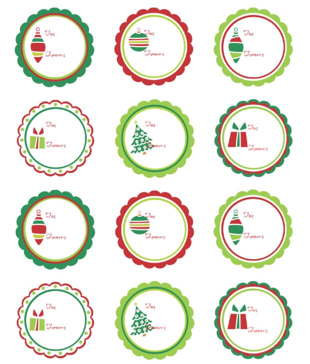 Premium Holiday Gift Tags, 2 inch x 2 inch Premium Holiday Gift Tags, 2 inch x 2 inch