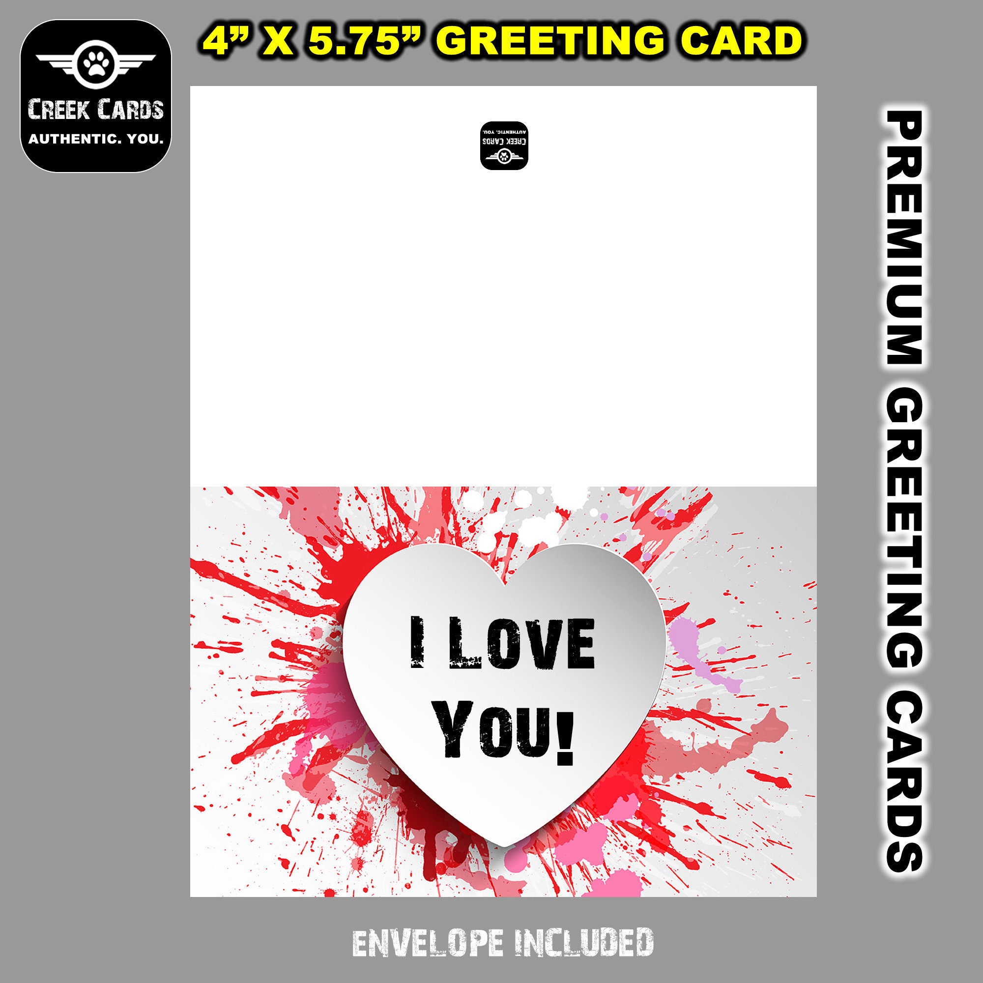 Valentines Day Premium Greeting Card Triple Layer with Laminate Coating. 5.25-5.5 inches high by 4-4.25 inches wide Valentines Day Premium Greeting Card Triple Layer with Laminate Coating. 5.25-5.5 inches high by 4-4.25 inches wide