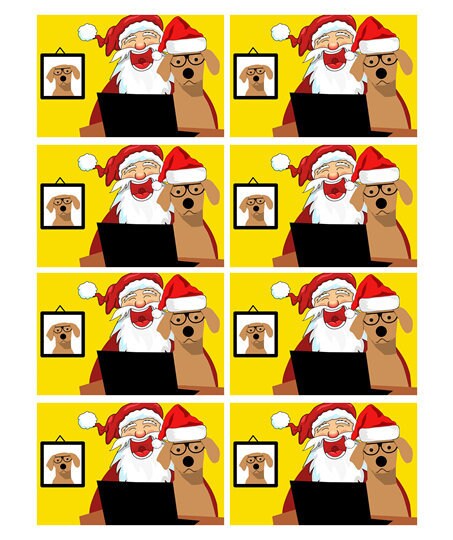 8 Fun 3 inch x 2 inch Stickers - Christmas gifts, Christmas Cards and envelopes 8 Fun 3 inch x 2 inch Stickers - Christmas gifts, Christmas Cards and envelopes