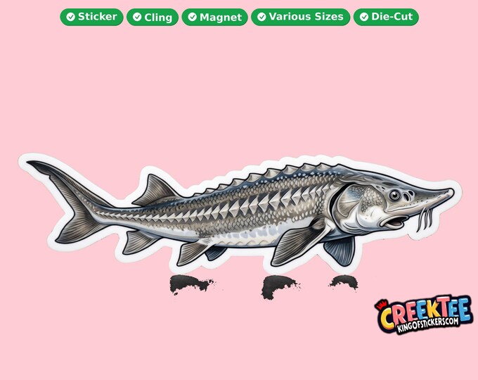 Fish Vinyl Sticker, Window Cling or Magnet in UV Laminate Coating